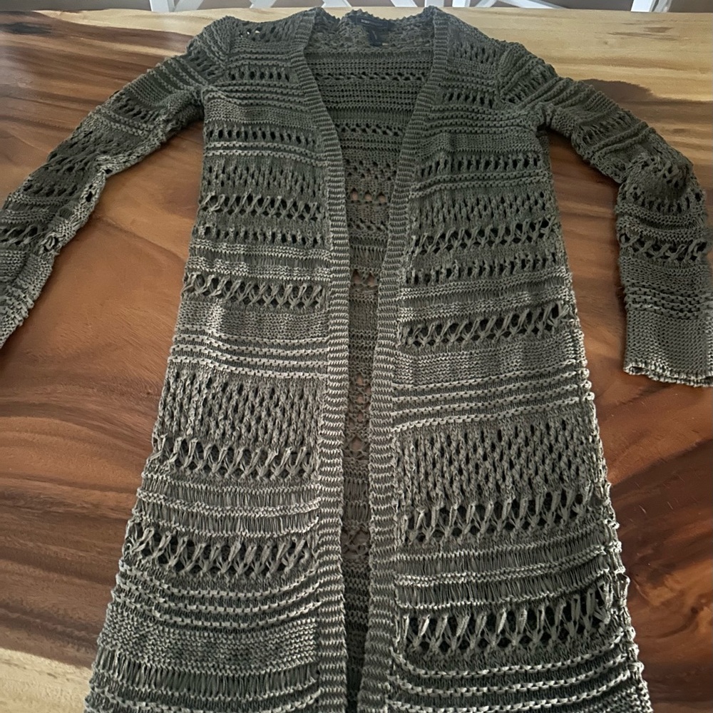 BCBG long cardigan sweater